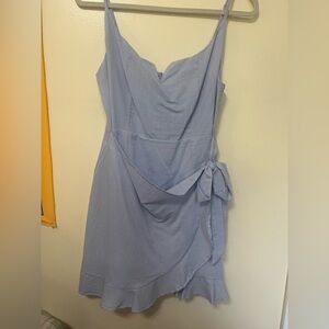 Lulu's Sky Blue Wrap Dress